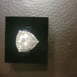NWT! White Rhinestones on a Black Band
